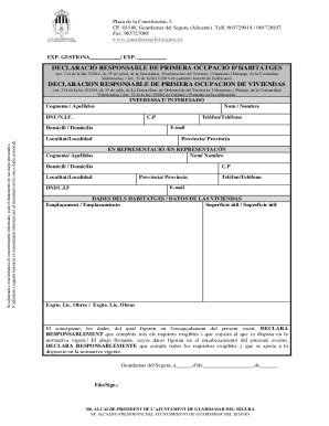 Completable En línea SOLICITUD DE OCUPACION TEMP DE VIA PUBLICA Fax