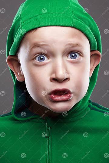 Funny Child Expression Little Boy Stock Photo Image Of Fashionable