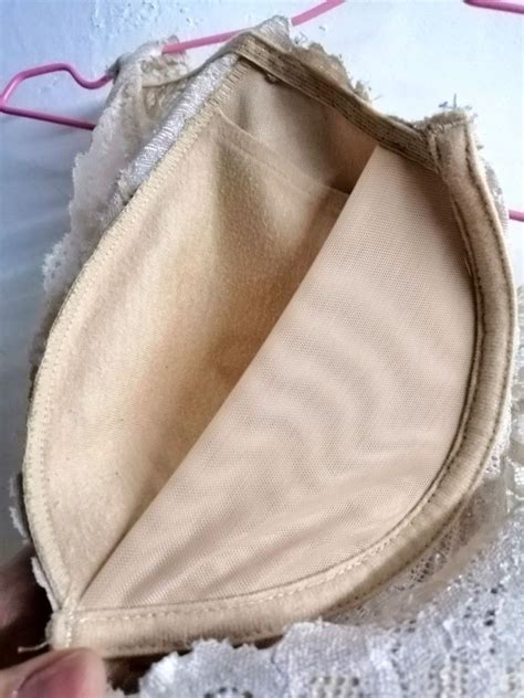 Vintage Nude Cami Stretchy Lace Cami Innerwear With Pads On Carousell