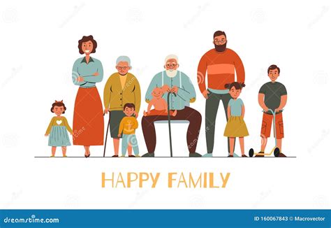 Generations Flat Illustration Stock Vector Illustration Of Child