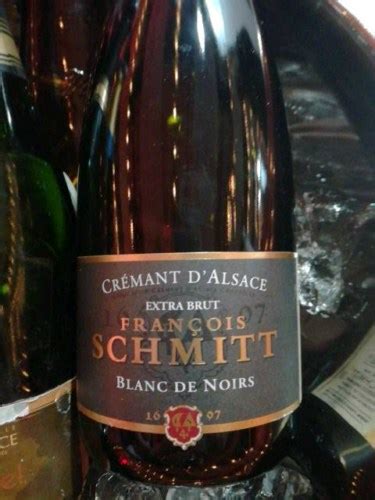 2015 François Schmitt Crémant d Alsace Blanc de Noirs Extra Brut