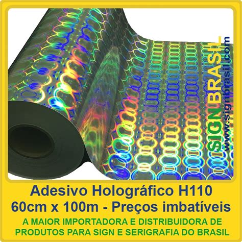 Adesivo Holográfico H110 60cm x 100m