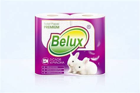 Туалетная бумага BELUX PREMIUM, 3 слоя, рулон 18 м, 4 шт., целлюлоза ...