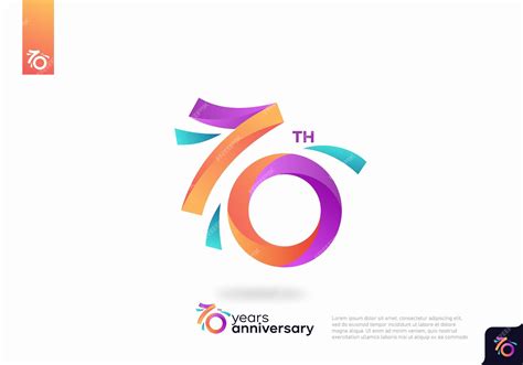 Premium Vector Number 70 Logo Icon Design 70th Birthday Logo Number