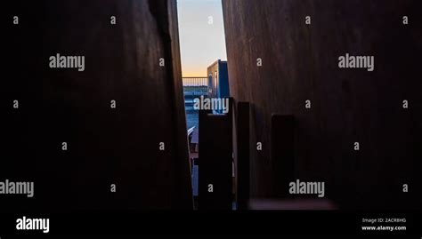 Narrow Gap Between Walls Stock Photo Alamy