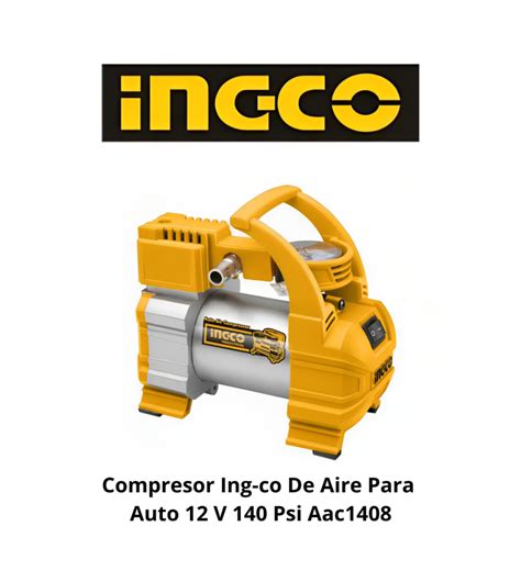 Compresor Ing Co De Aire Para Auto 12 V 140 Psi Aac1408 Socodima Cl