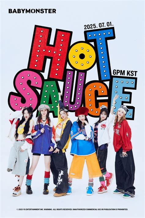 Baby Monster Released The Title Poster Of Its Pre Released Single Hot Sauce For The First Time
