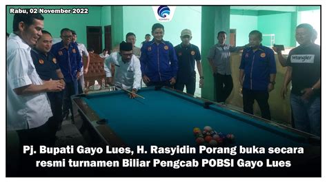 Pj Bupati Gayo Lues H Rasyidin Porang Buka Secara Resmi Turnamen