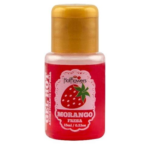 Gel Aromatizante Hot Morango Toque Da Pele