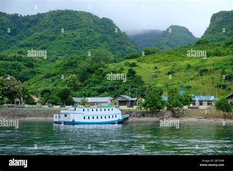 indonesia alor island seascape  local ferry stock photo alamy