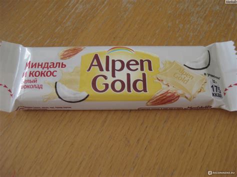 Белый шоколад Alpen Gold с миндалём и кокосовой стружкой - «Безупречно ...