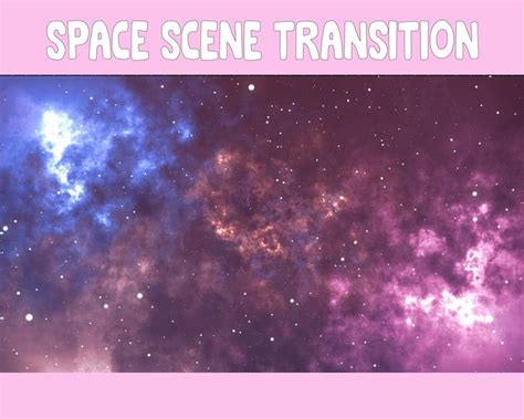 3x Space Stars Stinger Transition Nebula Animated Twitch Scene