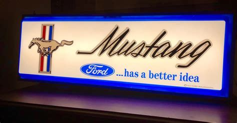 Illuminated Ford Mustang Sign Up For Auction