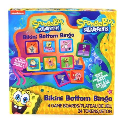 NEW SpongeBob SquarePants Bikini Bottom Bingo Board Game 840356107851 EBay