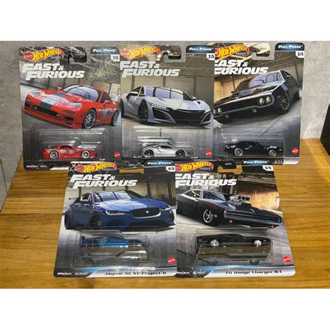 Hot Wheels 風火輪 PREMIUM FAST FURIOUS 一套 玩命關頭 FULL FORCE 膠胎 蝦皮購物