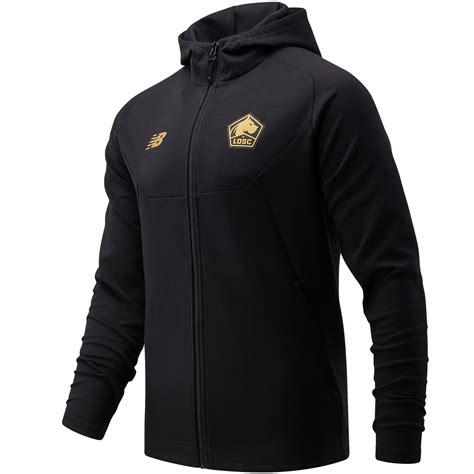 Veste Surv Tement Capuche Losc Noir Or Sur Foot Fr