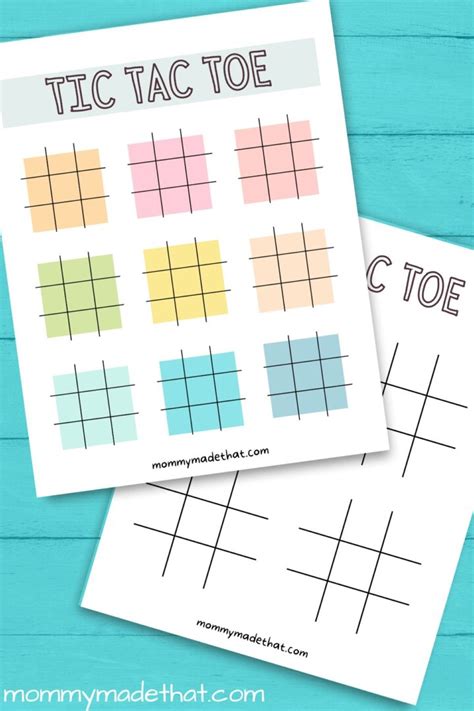 Printable Tic Tac Toe Boards Free Printable Templates