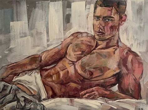 Male Nude Gay Painting Painting By EMMANOUIL NANOURIS Saatchi Art