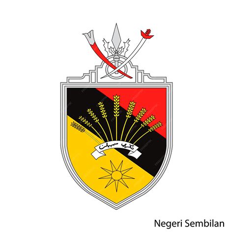 premium vector coat  arms  negeri sembilan   malaysian region