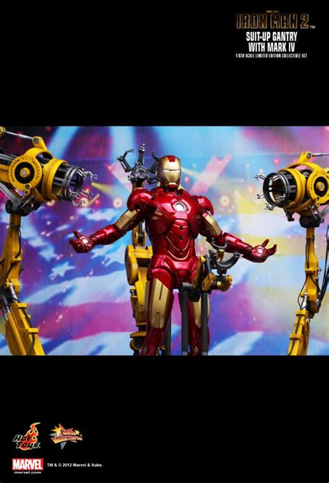Iron Man Suit Up Gantry W Iron Man Mark IV Figure Hot Toys MMS