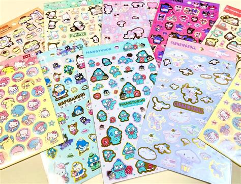 Japan Sanrio & Peanuts Stickers/HelloKitty/MyMelody/Pompompurin ...