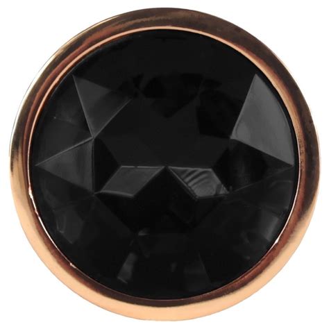 Ekskluzywny Korek Analny Z Czarnym Kryszta Em Gold Diamond Plug Black