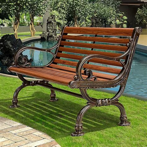 Arhams Cast Aluminum Benches Weatherproof Park Bench Garden Bench Patio Benches