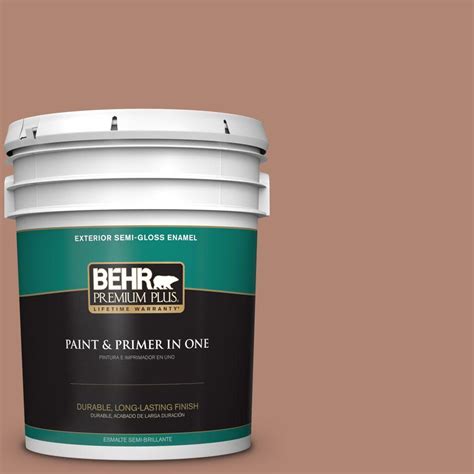 Behr Premium Plus Gal F Light Mocha Semi Gloss Enamel Exterior