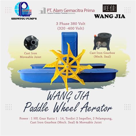 Jual Kincir Air Tambak Brand Wang Jia 1 Hp 3 Phase Mechanical Seal