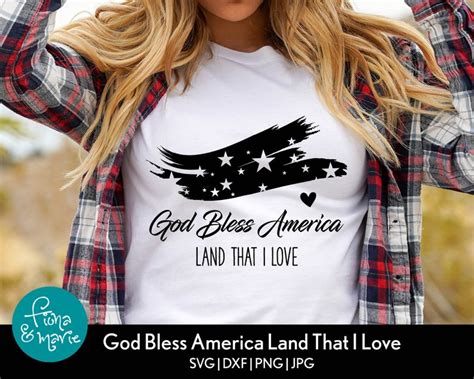 God Bless America Land That I Love Fourth Of July Svg Svg Etsy