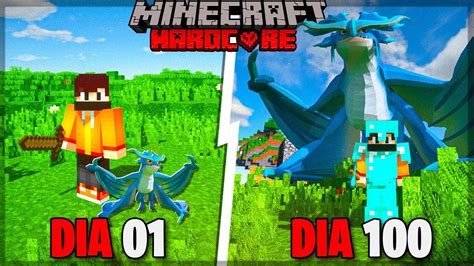 SOBREVIVI 100 DIAS EM UM MUNDO DE DRAGÕES NO MINECRAFT HARDCORE YouTube