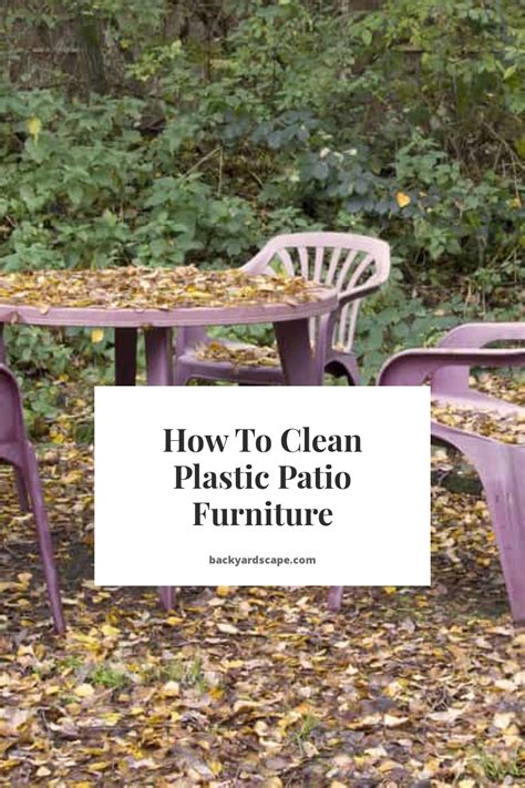 How To Clean Plastic Patio Furniture