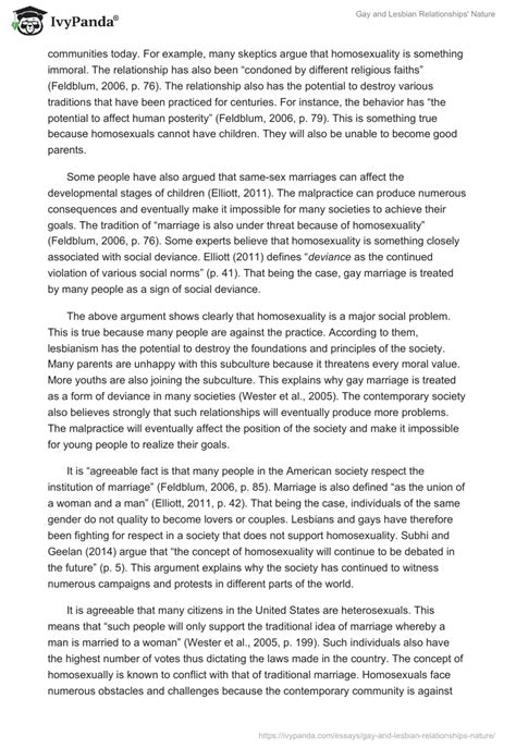 Gay And Lesbian Relationships Nature Words Term Paper Example