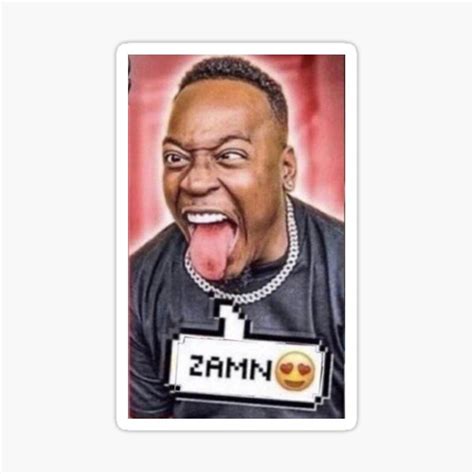 "zamn!!" Sticker for Sale by colelamontagne | Redbubble