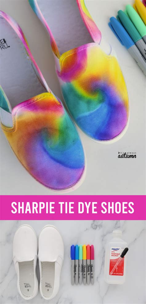 How To Make Tie Dye Shoes With Sharpies It S Always Autumn