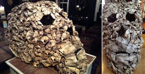 A Giant Skull From Indonesia Made up of Lots of Animal Skulls - Archaeology Worlds