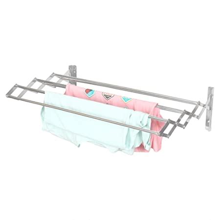 Parasnath Wall Foldable Stainless Steel Clothes Drying Stand Pipes