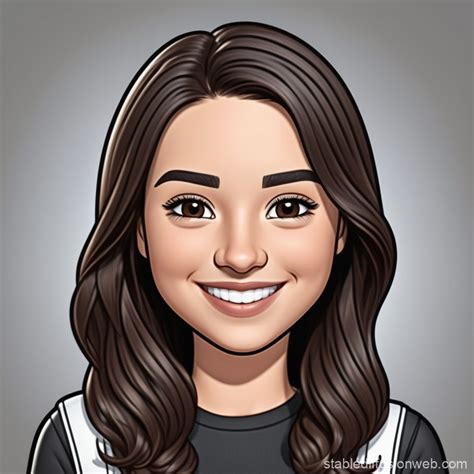 Smiling Brunette Bitmoji Character Stable Diffusion Online