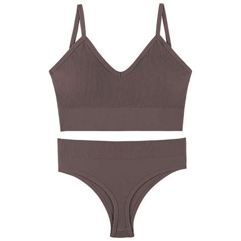 Pstuiky Sports Bras Women S Solid Color Underwear Sexy Underwear Bikini Panties Silky Comfy