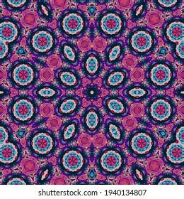 Abstract Colorful Kaleidoskop Pattern Background Stock Illustration