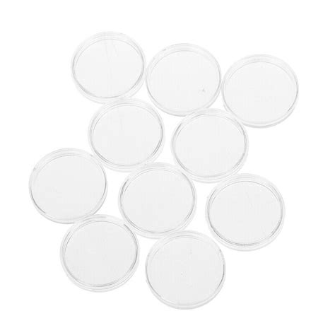 Pcs Mm Plastic Round Applied Clear Cases Coin Storage Capsules Hold