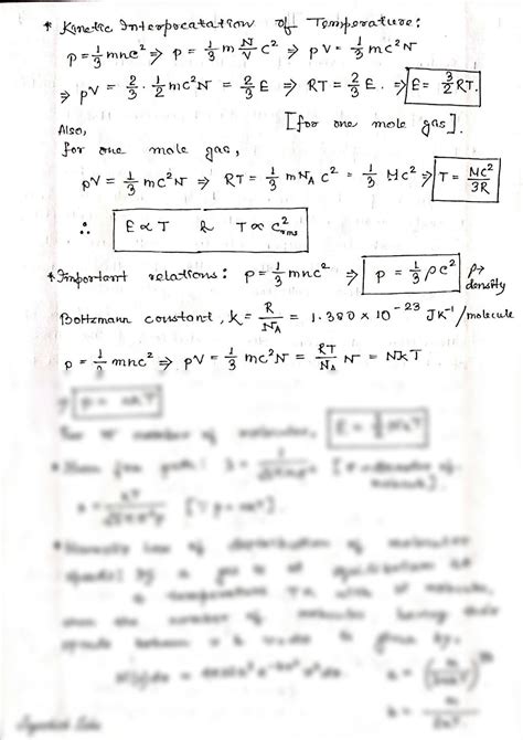 SOLUTION Physics Kinetic Theory Of Gases Handwritten Notes Studypool