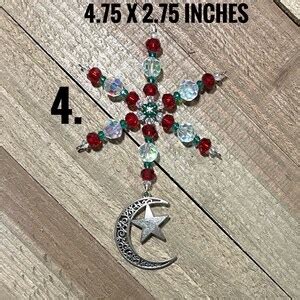 Beaded Snowflake Ornaments, Updated Snowflakes - Etsy