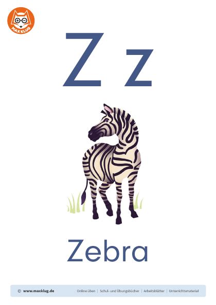 Anlaut Z Wie Zebra