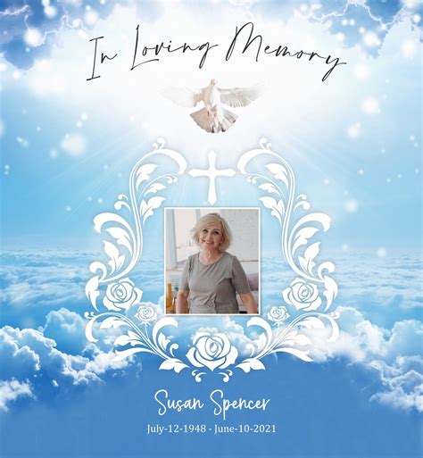 Memorial Background PNG In Loving Memory Photo Frame Cloud Etsy