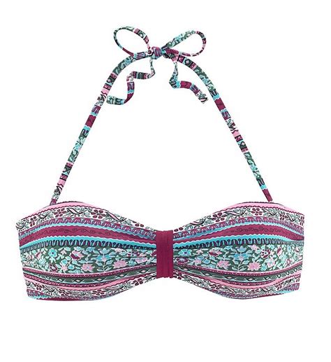 LASCANA bikini KOLOROWY wzór GÓRA A B Cena Opinie Góry od bikini Allegro