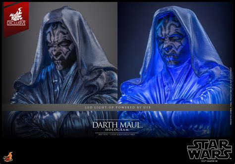 Hot Toys星際大戰首部曲威脅潛伏達斯魔Darth Maul全息投影1 6 比例收藏模型高質感重現與西斯大帝通話的投影形象