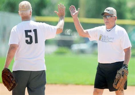 Senior Softball Players Stay Active With 70 And Over Mens Slow Pitch