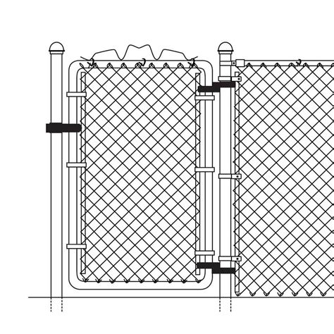 Chain Link Fence 3 12 Ft W X 4 Ft H Galvanized Steel Walk Fence Gate