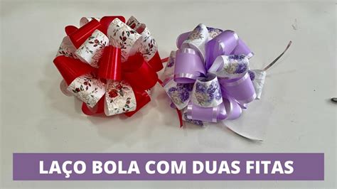 Como Fazer La O Bola Duas Cores De Fita Pl Stica Youtube